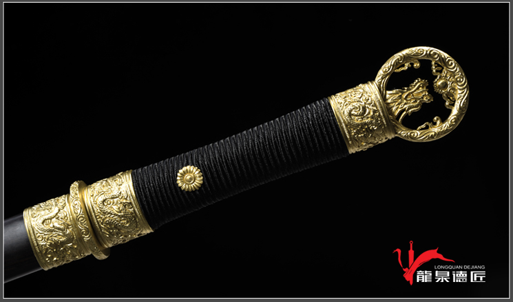 龙装环首唐刀|T10钢烧刃（LJG-3269）| - 知名传统刀剑锻造品牌（原龙剑阁）